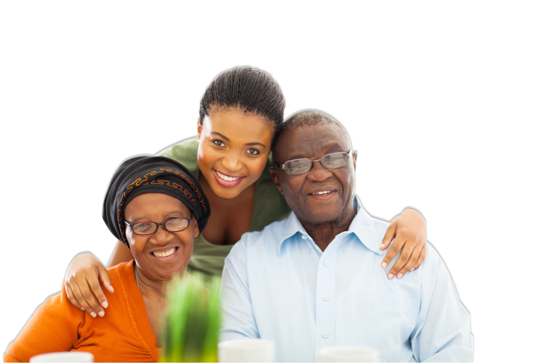 senior man and woman smiling